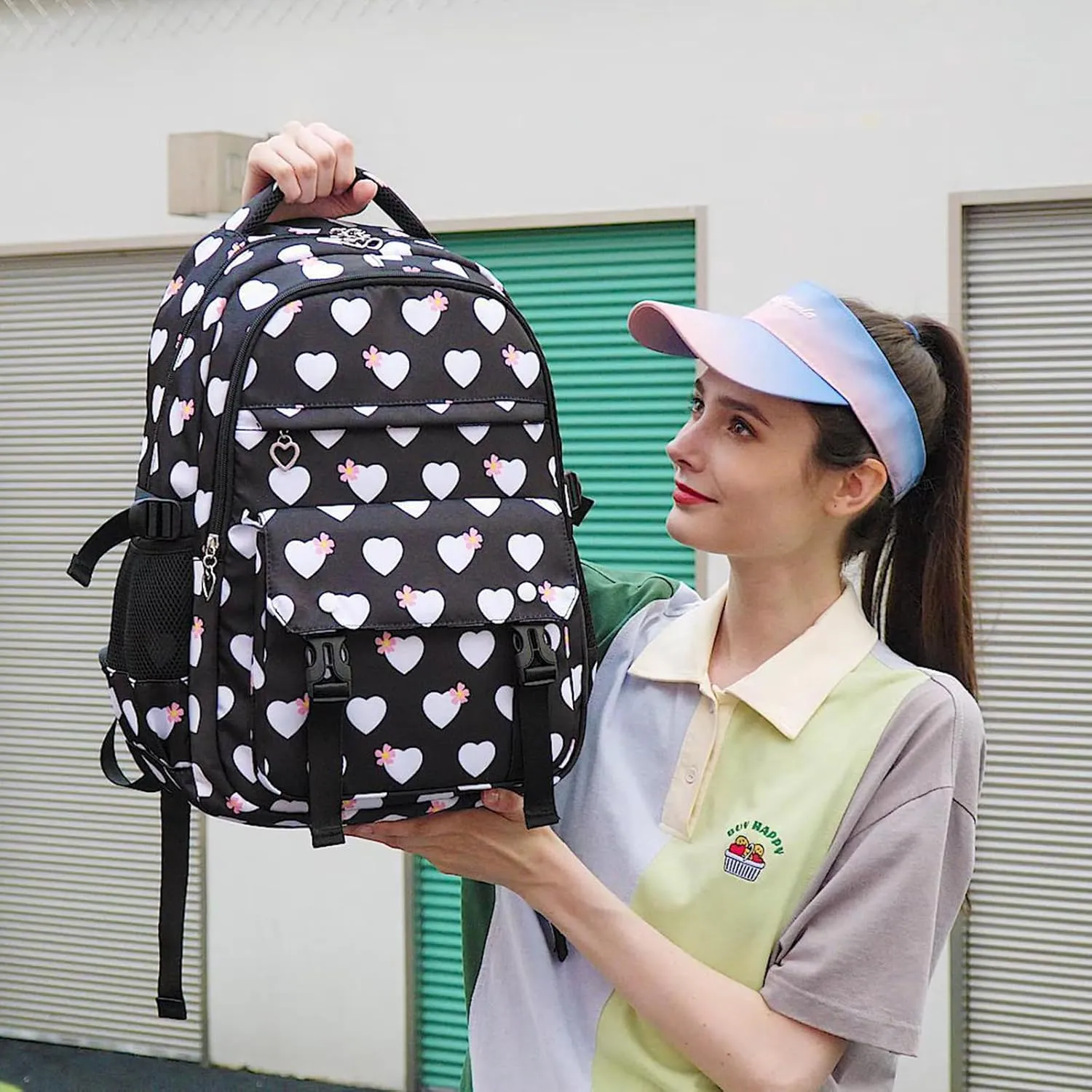 Joyfulife Kids Backpack for Girls Elementary Primary Middle School Bag Teens Childs Bookbag Back to School Bag with Lunch Box Set