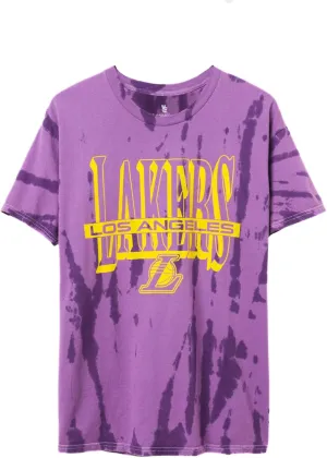 Junk Food Clothing Los Angeles Lakers Tie Dye Short Sleeve Tee
