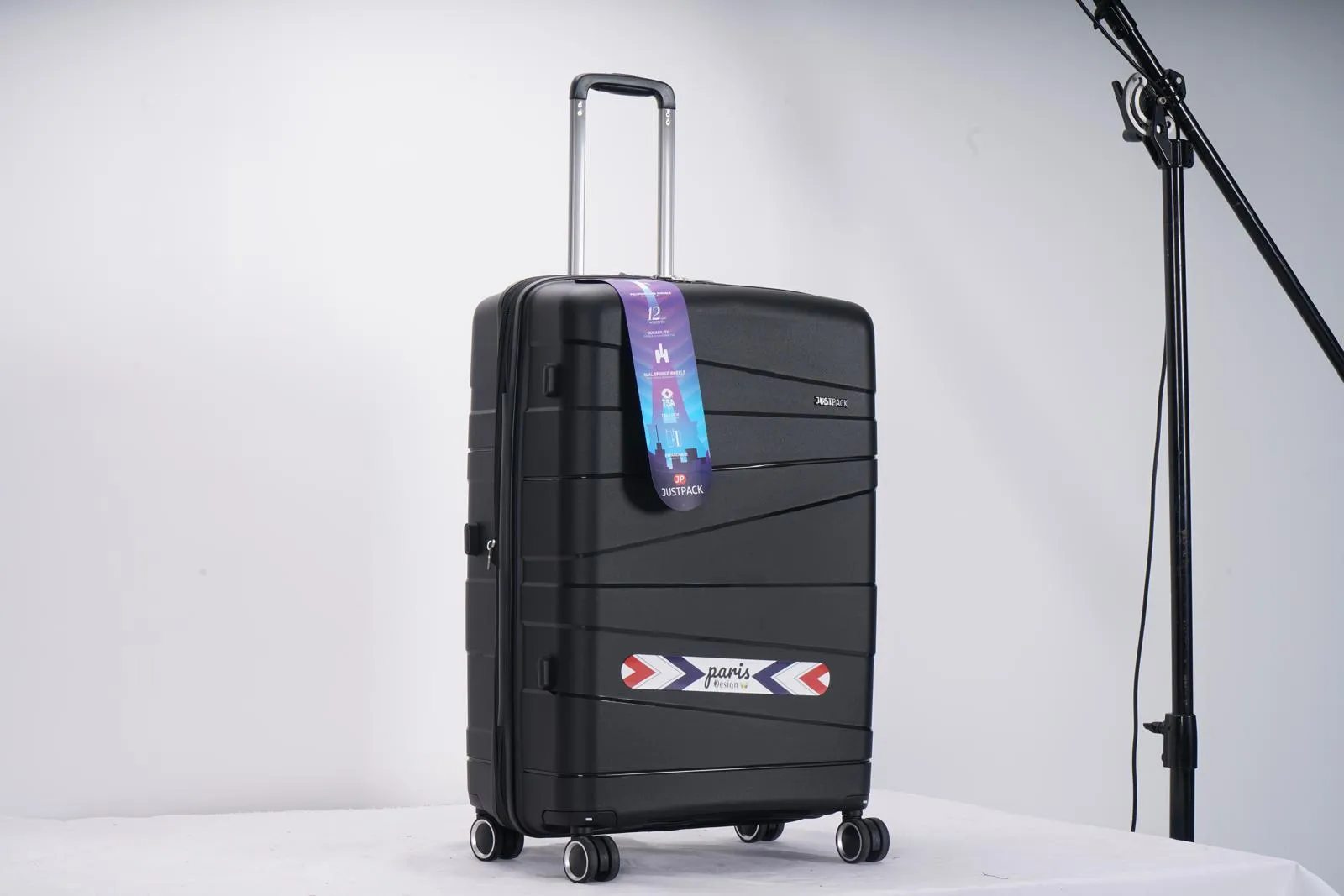 Justpack Pl106-  PP unbreakable 8 wheels Cabin Luggage - Pink