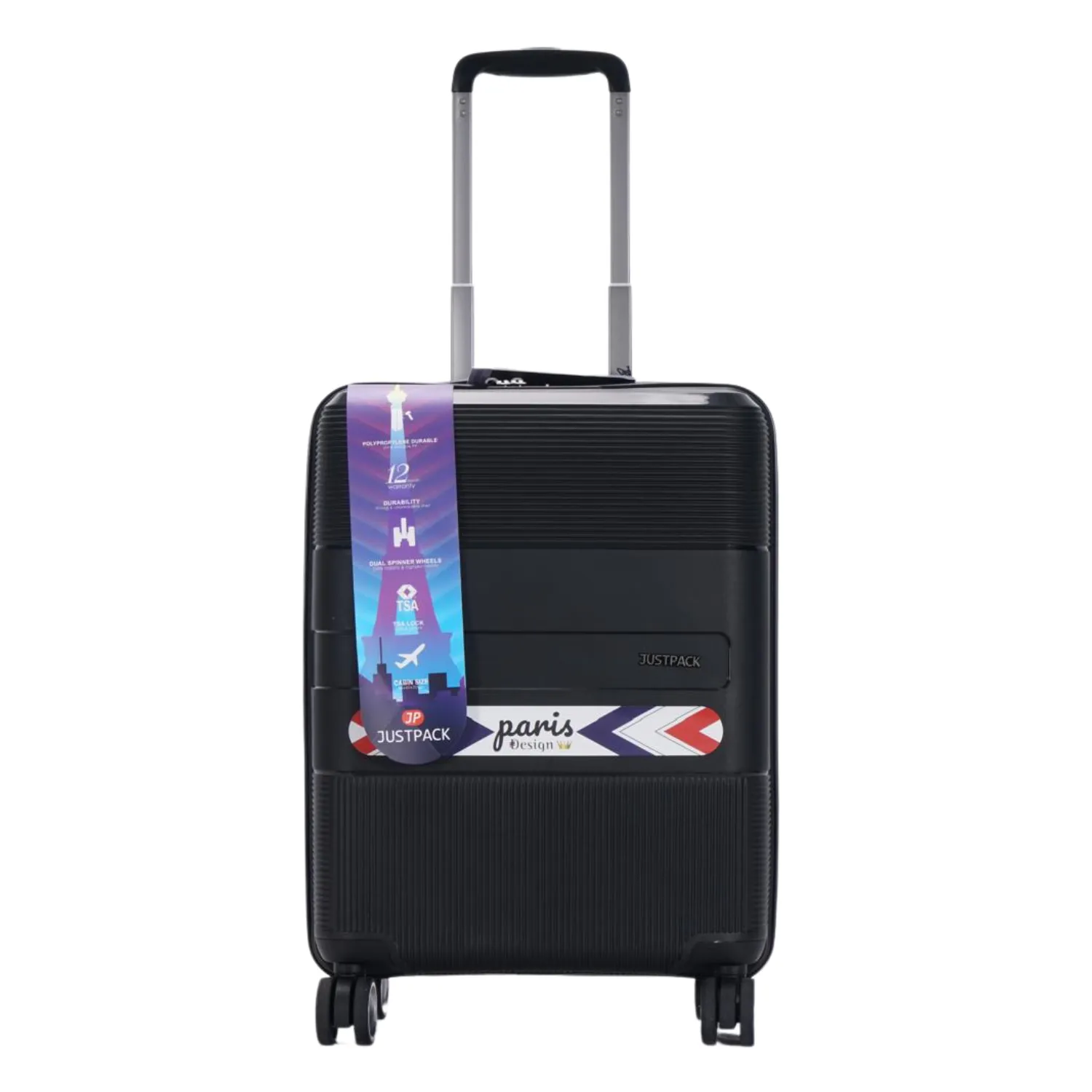 Justpack Pl106-  PP unbreakable 8 wheels Cabin Luggage - Pink