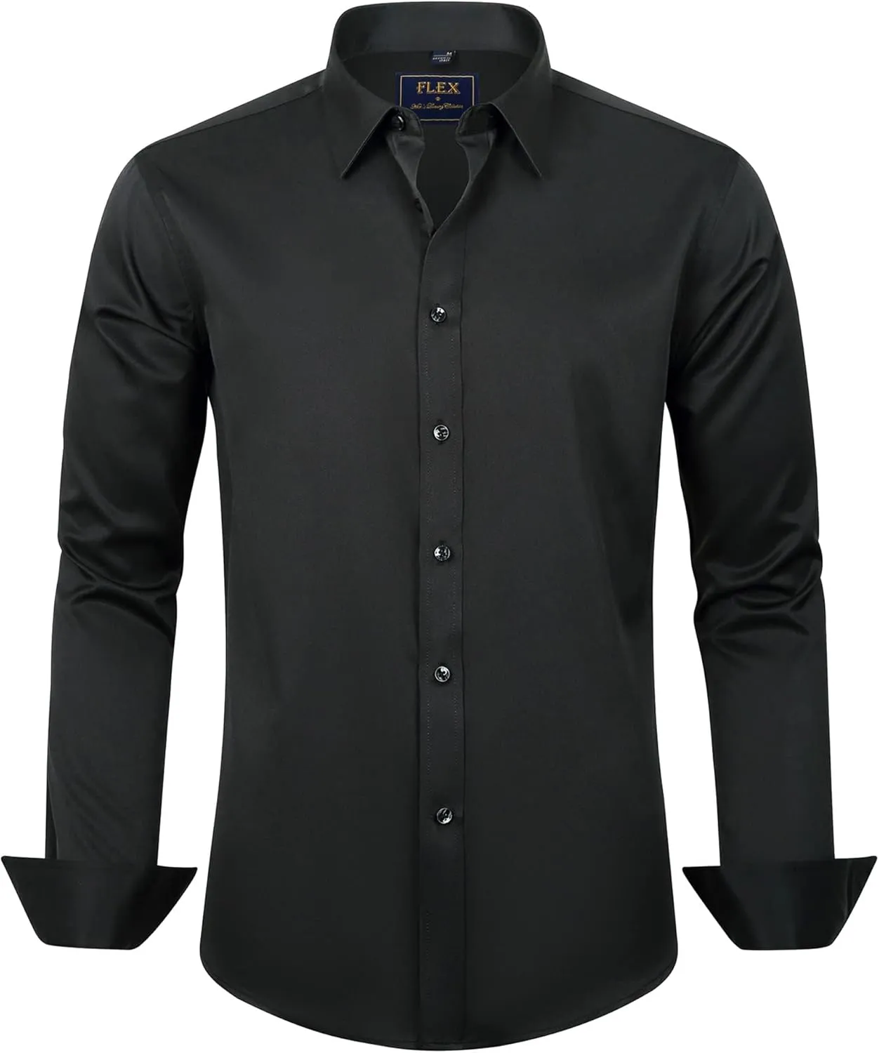 J.VER Boy's Long Sleeve Dress Shirts Solid Stretch Wrinkle-Free Shirt Kids Casual Button Down Shirts