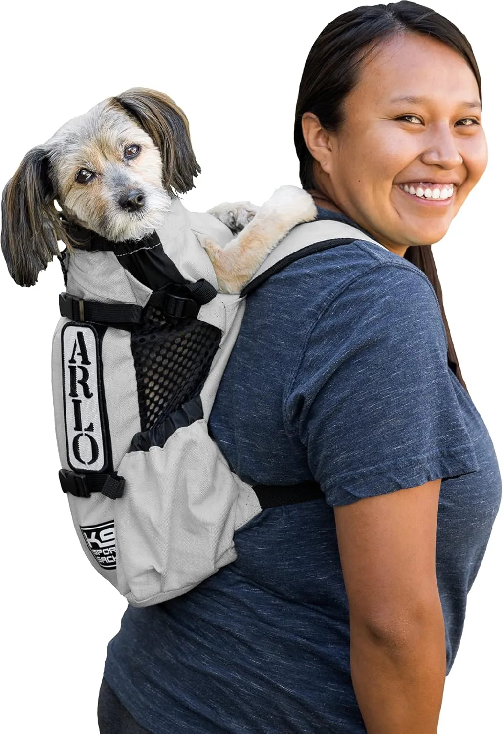 K9 Sport Sack | Dog Carrier Adjustable Backpack (Medium, Air 2 - Charcoal Grey)