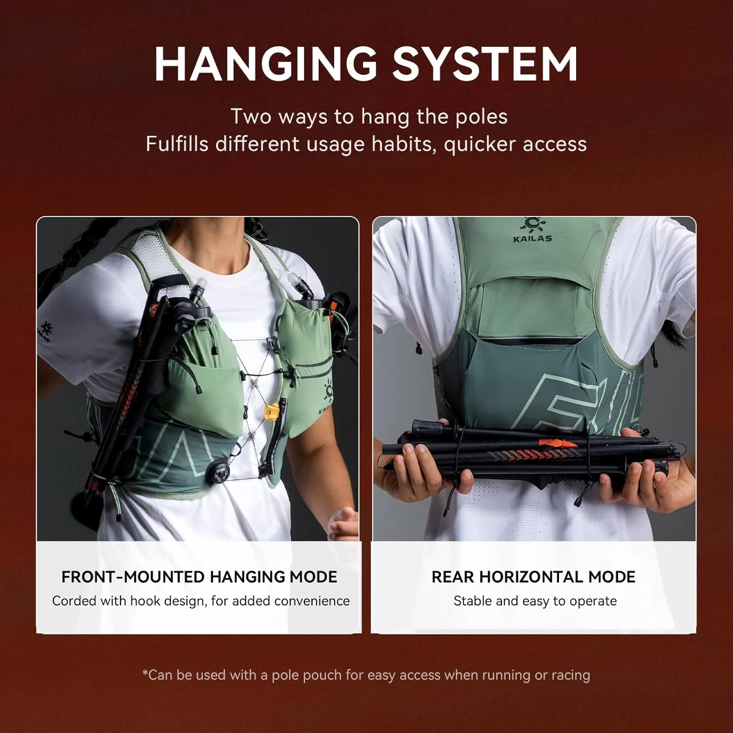 KAILAS FUGA AIR 7 Ⅳ Running Hydration Vest Hydration Pack Lightweight with Two TPU Water Bladders for Women Trail Cycling Hiking