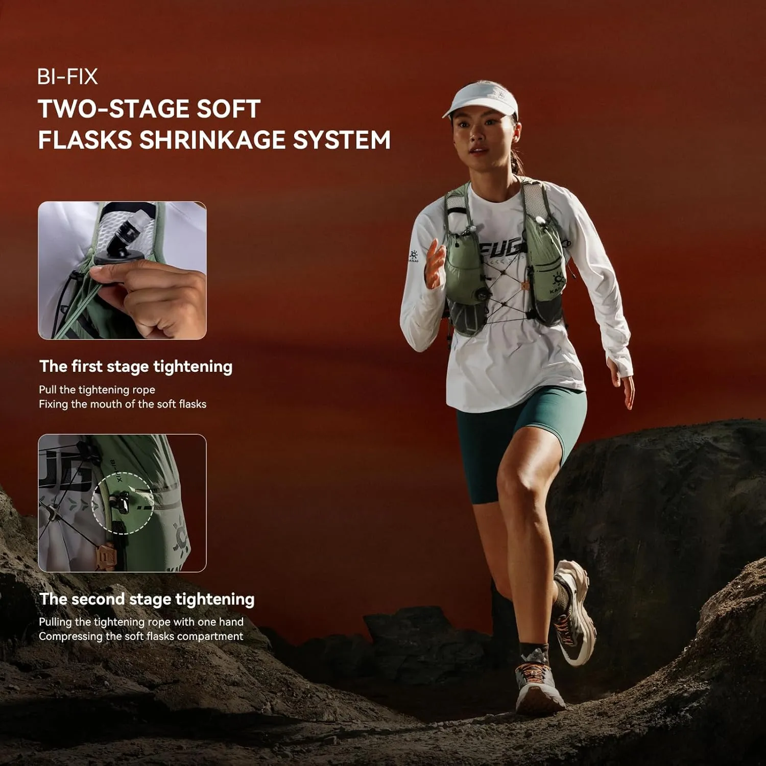 KAILAS FUGA AIR 7 Ⅳ Running Hydration Vest Hydration Pack Lightweight with Two TPU Water Bladders for Women Trail Cycling Hiking