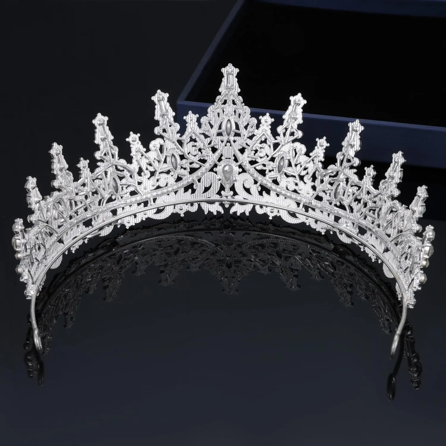 Kamirola Tiaras and Crowns for Women,Tiaras Earrings Necklace, Crystal Bridal Jewelry Set, Costume Party Halloween Prom Pageant Jewelry for Women (TR28)