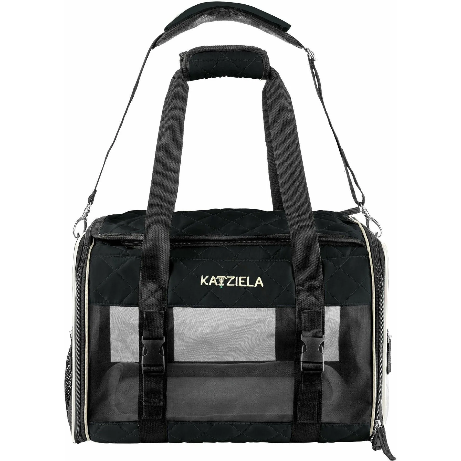 Katziela Quilted Companion Carrier Black Medium