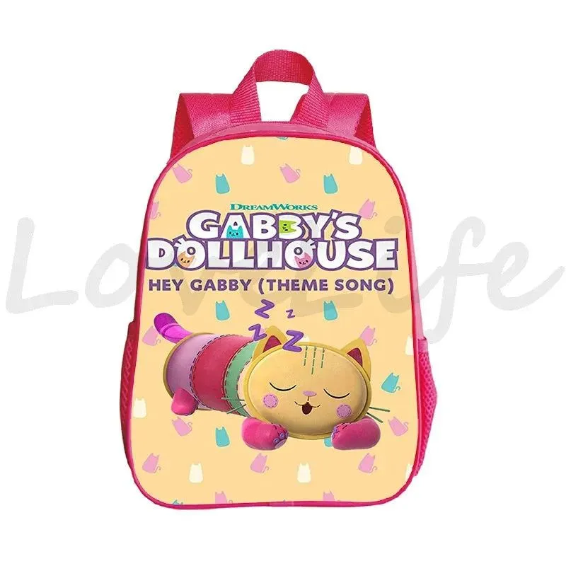 Kawaii Kids Gabby Cats School Bags Kindergarten Bag Anime Gabby's Dollhouse Backpacks Girls Preschool Rusksack Children Backpack