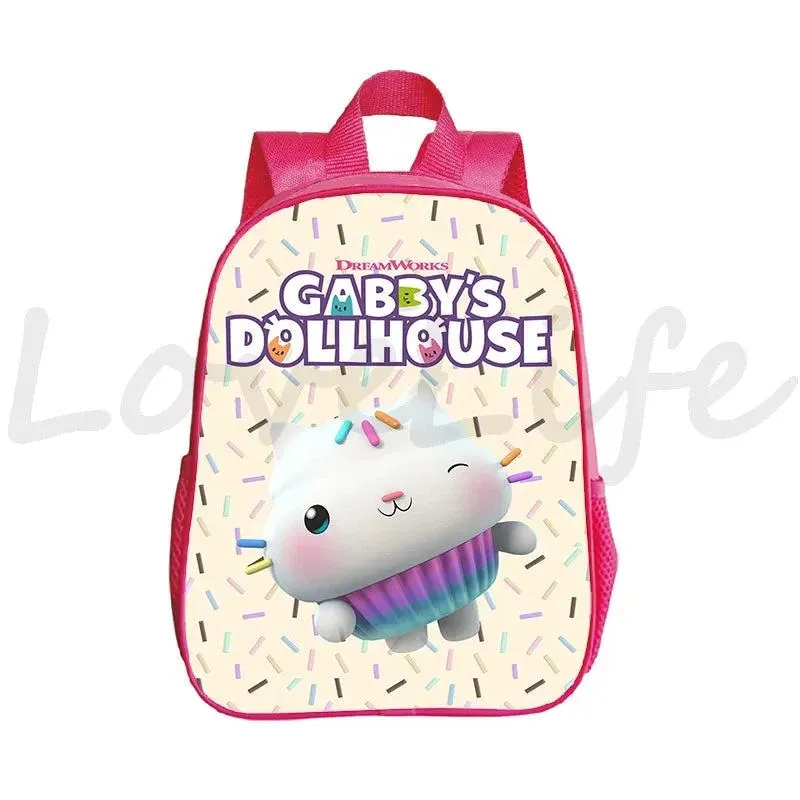 Kawaii Kids Gabby Cats School Bags Kindergarten Bag Anime Gabby's Dollhouse Backpacks Girls Preschool Rusksack Children Backpack