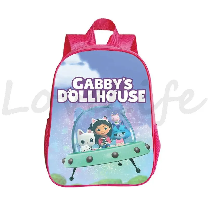 Kawaii Kids Gabby Cats School Bags Kindergarten Bag Anime Gabby's Dollhouse Backpacks Girls Preschool Rusksack Children Backpack