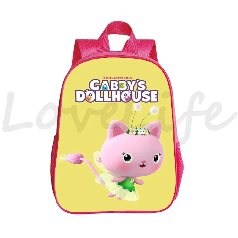Kawaii Kids Gabby Cats School Bags Kindergarten Bag Anime Gabby's Dollhouse Backpacks Girls Preschool Rusksack Children Backpack