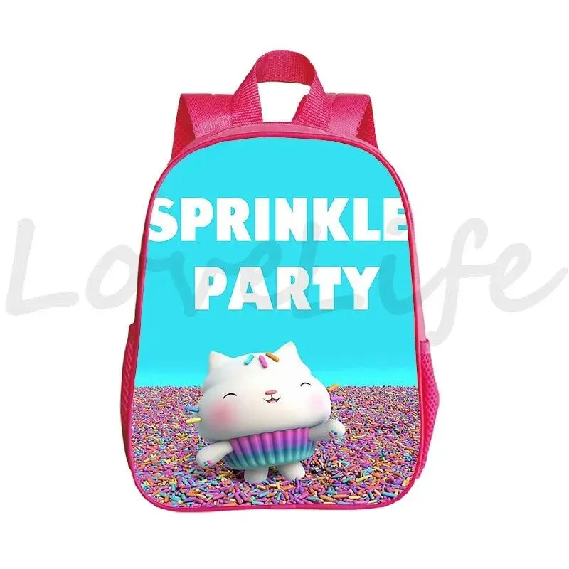Kawaii Kids Gabby Cats School Bags Kindergarten Bag Anime Gabby's Dollhouse Backpacks Girls Preschool Rusksack Children Backpack