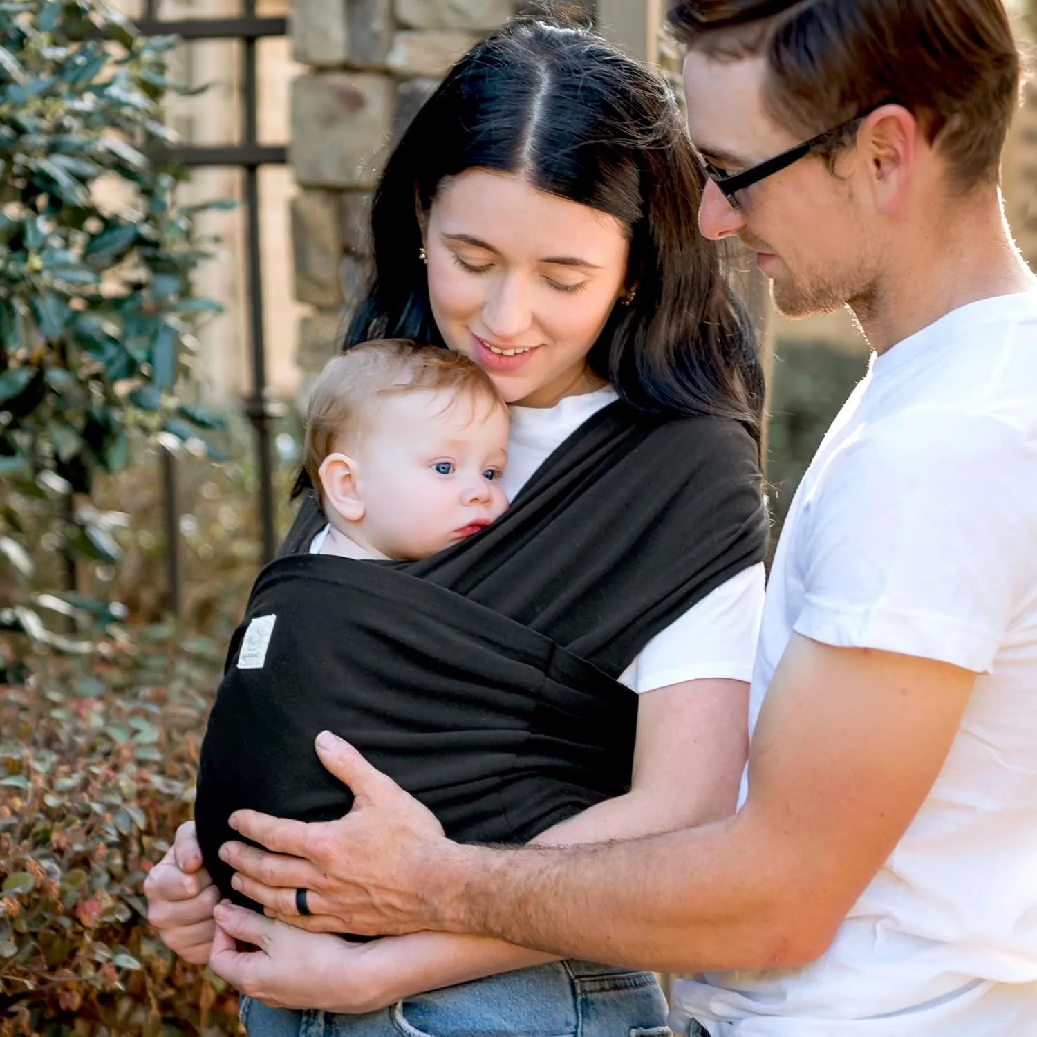 KeaBabies Baby Wrap Carrier Ring Sling - Easy to Wear, Adjustable D-Lite Baby Carrier Newborn to Toddler, Infant Carrying Shirt, Hands Free Bonding, Breathable Fabric Wearing Wrap (Midnight)