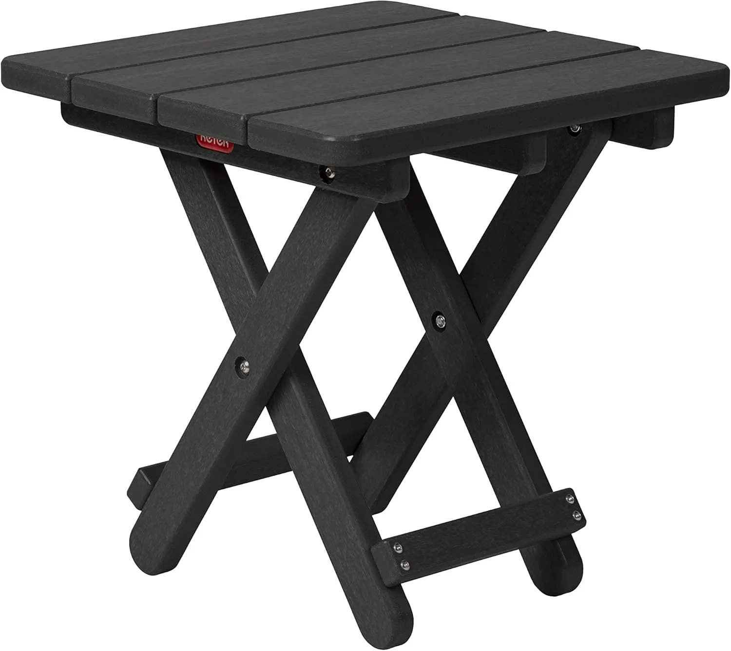 Keter Lakeside Adirondack Deluxe Patio Side Table - Perfect for Outdoor Fire Pit Seating and No Assembly, Black