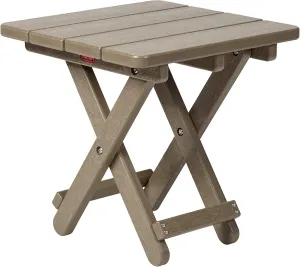 Keter Lakeside Adirondack Deluxe Patio Side Table - Perfect for Outdoor Fire Pit Seating and No Assembly, Weatherwood