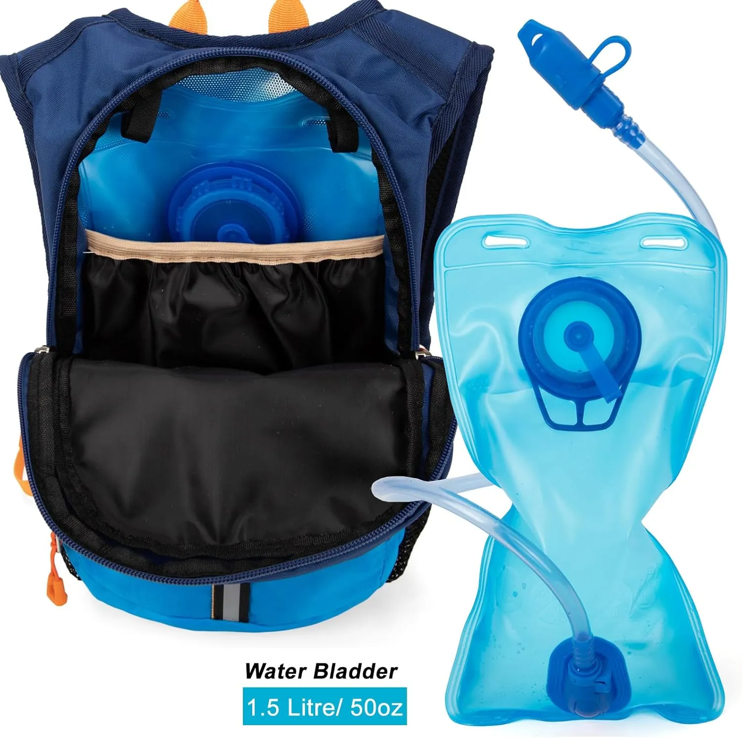 Kids Hydration Backpack, Hiking Backpack for Boys or Girls with 1.5L Water Bladder