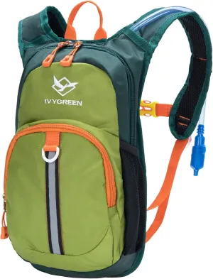 Kids Hydration Backpack, Hiking Backpack for Boys or Girls with 1.5L Water Bladder