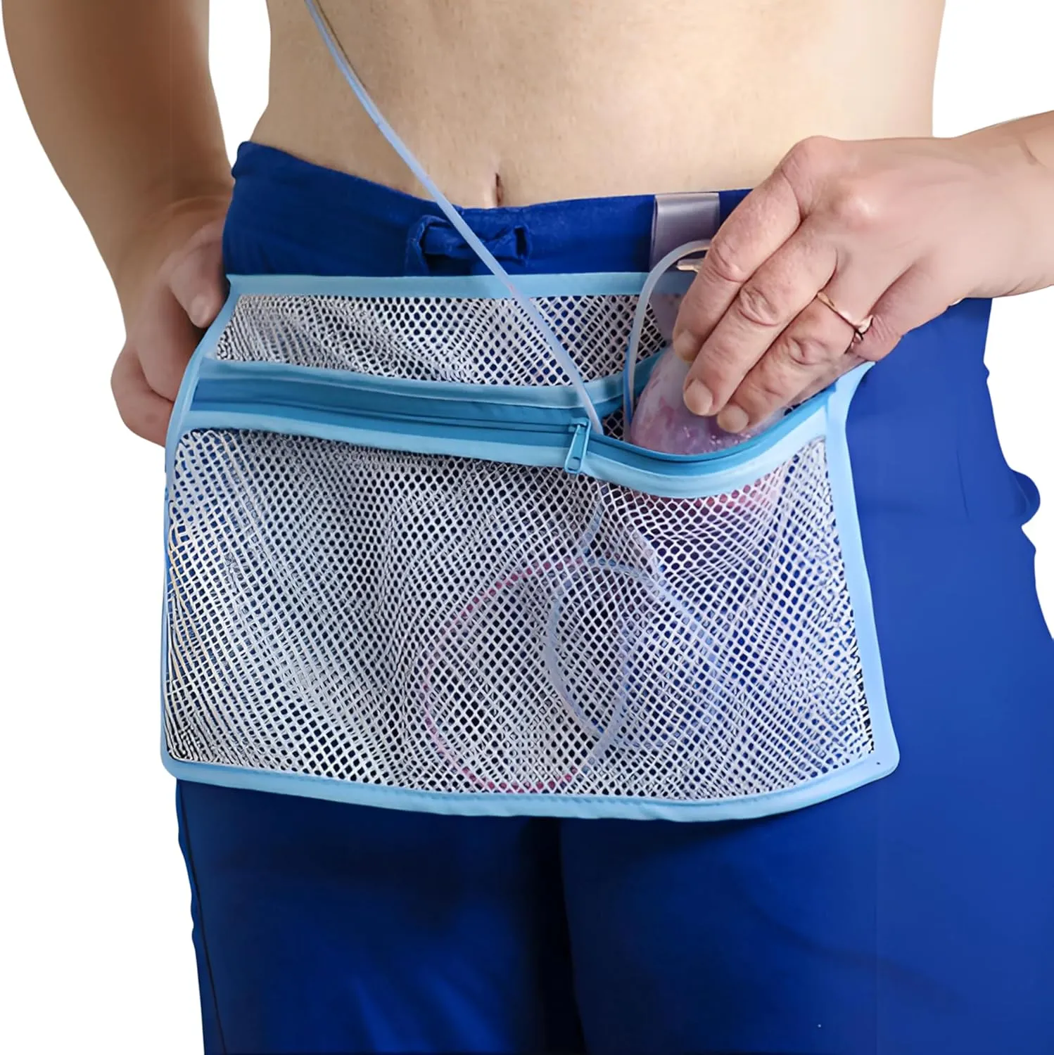 Kili Drain Carrier - Pack of 2 - JP Drain Holder Mesh Pouch Surgical Drain Holder Mastectomy Recovery Supplies, Surgery Recovery Items, Hysterectomy Recovery, Breast Augmentation Post Op Essentials