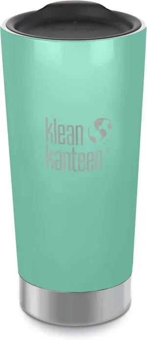 Klean Kanteen Stainless Steel Tumbler Cup Double Wall Vacuum Insulated with Klean Coat and Lid - 20oz - Sea Crest (1003068)
