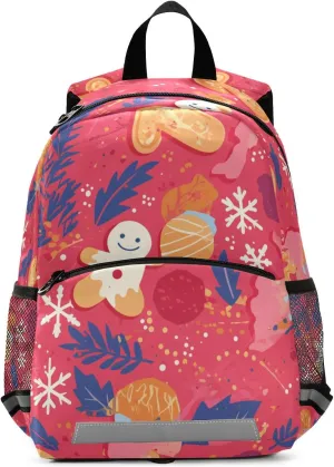 KLL Boys Backpacks, Gingerbread Cookies, Multifunctional Bookbag with Reflective Strips Cute Travel Back Pack