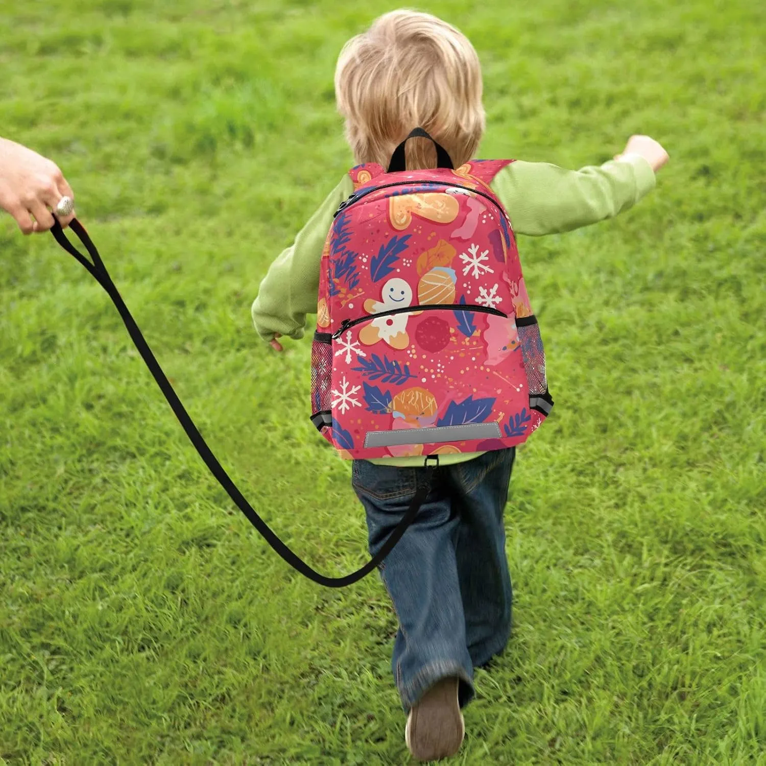 KLL Boys Backpacks, Gingerbread Cookies, Multifunctional Bookbag with Reflective Strips Cute Travel Back Pack