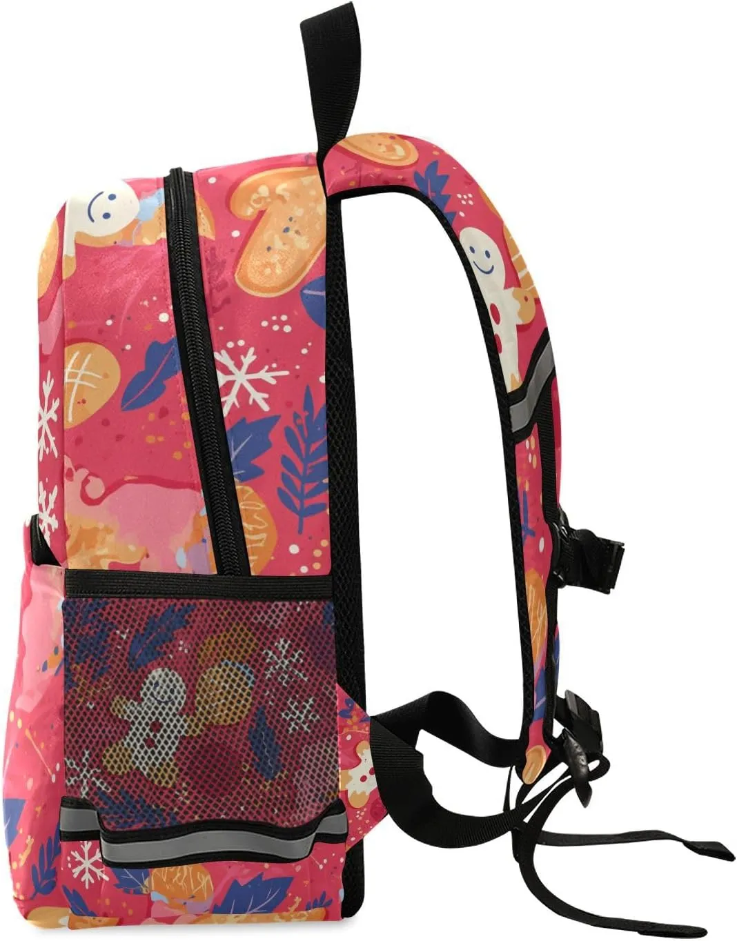 KLL Boys Backpacks, Gingerbread Cookies, Multifunctional Bookbag with Reflective Strips Cute Travel Back Pack