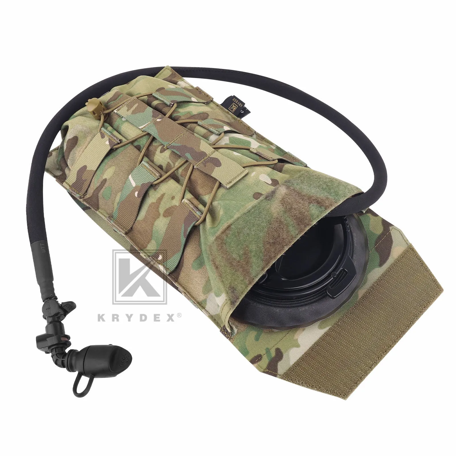 Krydex Tactical 50 oz Hydration Carrier MOLLE Pack Modular Water Bladder Pouch