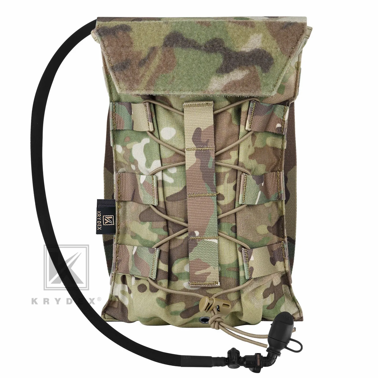 Krydex Tactical 50 oz Hydration Carrier MOLLE Pack Modular Water Bladder Pouch