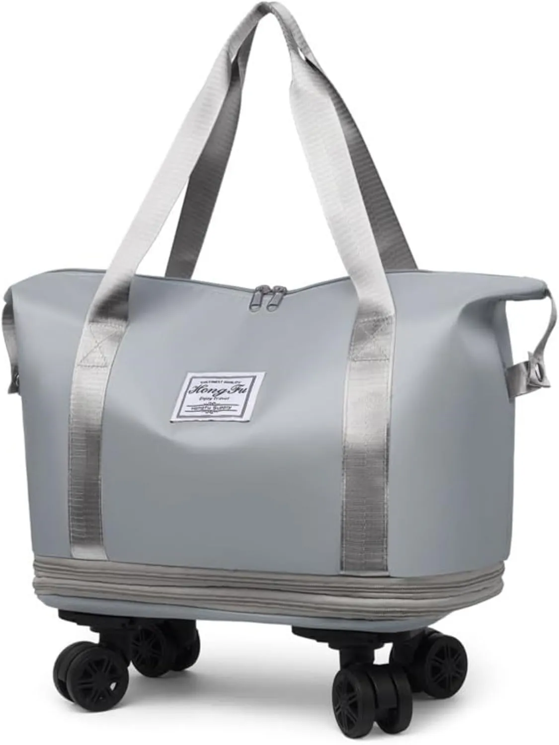 Kulken Travel Bag with Wheels, 2025 New Large Capacity Travel Bag - Universal Wheel Removable, Expandable Luggage Bags (Gray)