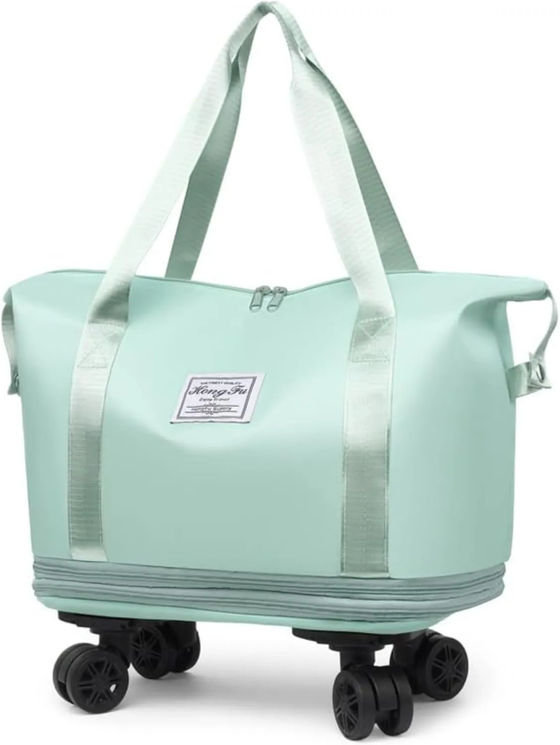 Kulken Travel Bag with Wheels, 2025 New Large Capacity Travel Bag - Universal Wheel Removable, Expandable Luggage Bags (Green)
