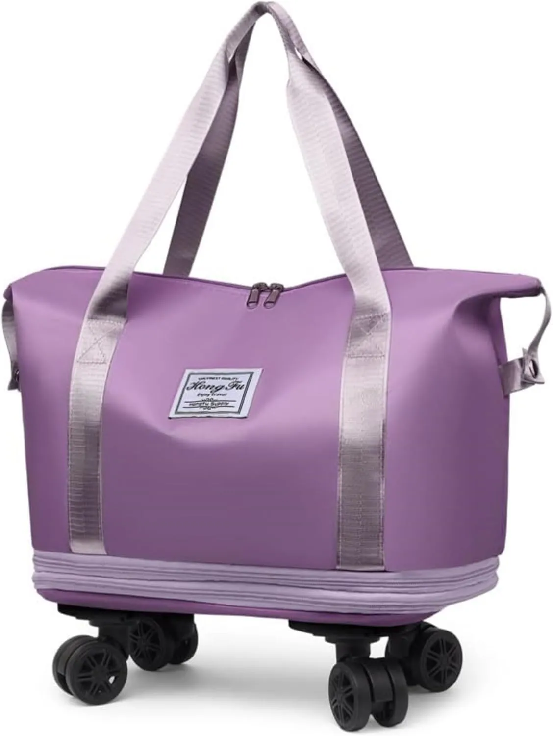 Kulken Travel Bag with Wheels, 2025 New Large Capacity Travel Bag - Universal Wheel Removable, Expandable Luggage Bags (Purple)