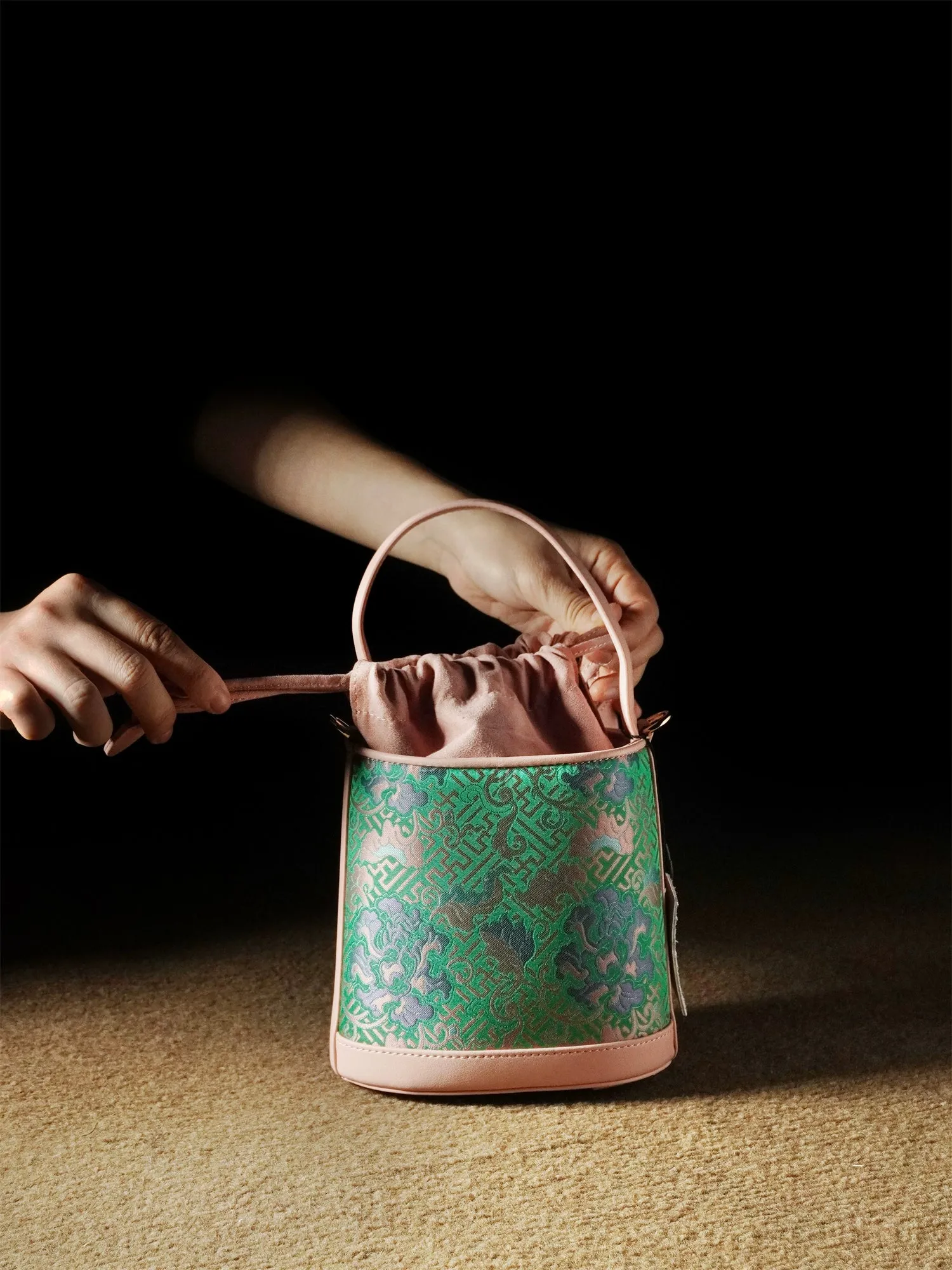 Lady Yang Pink Bucket Bag for Women