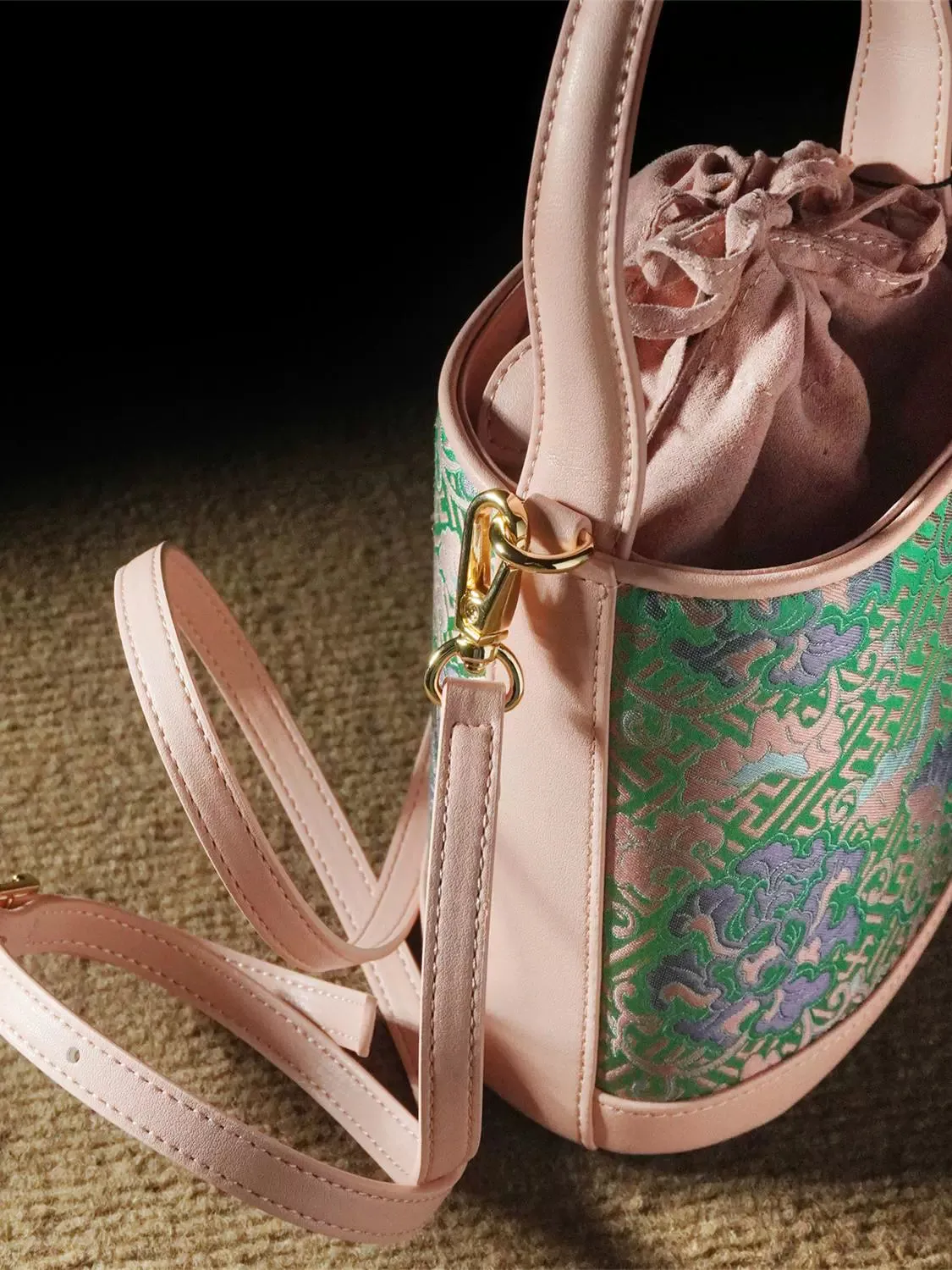 Lady Yang Pink Bucket Bag for Women