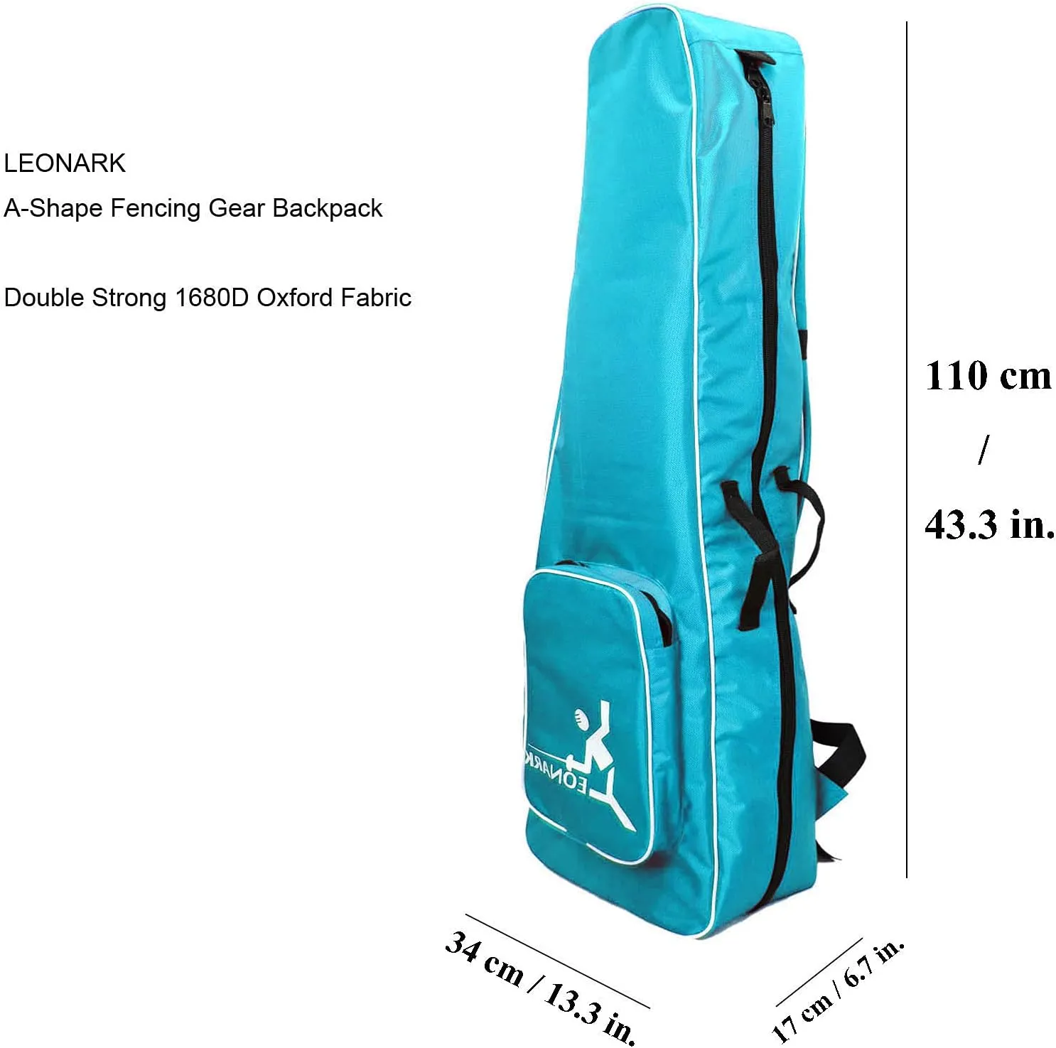 LEONARK Fencing Storage Bag for Epee Saber and Foil Equipment - Portable Hema Sword Bag Backpack for Fencing Sword Suit and Mask