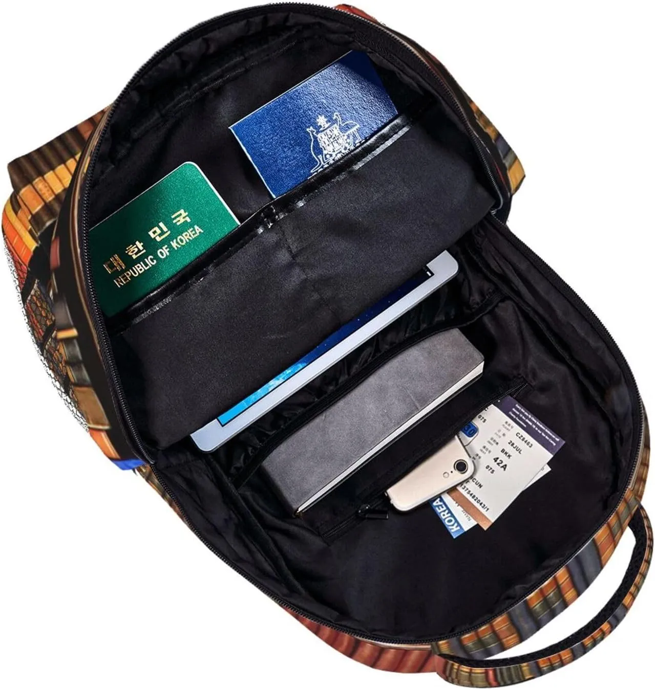 Library Book Backpack,Cute Bookbags Laptop Bag Shoulder Bags Travel Hiking Camping Daypack for Men Women