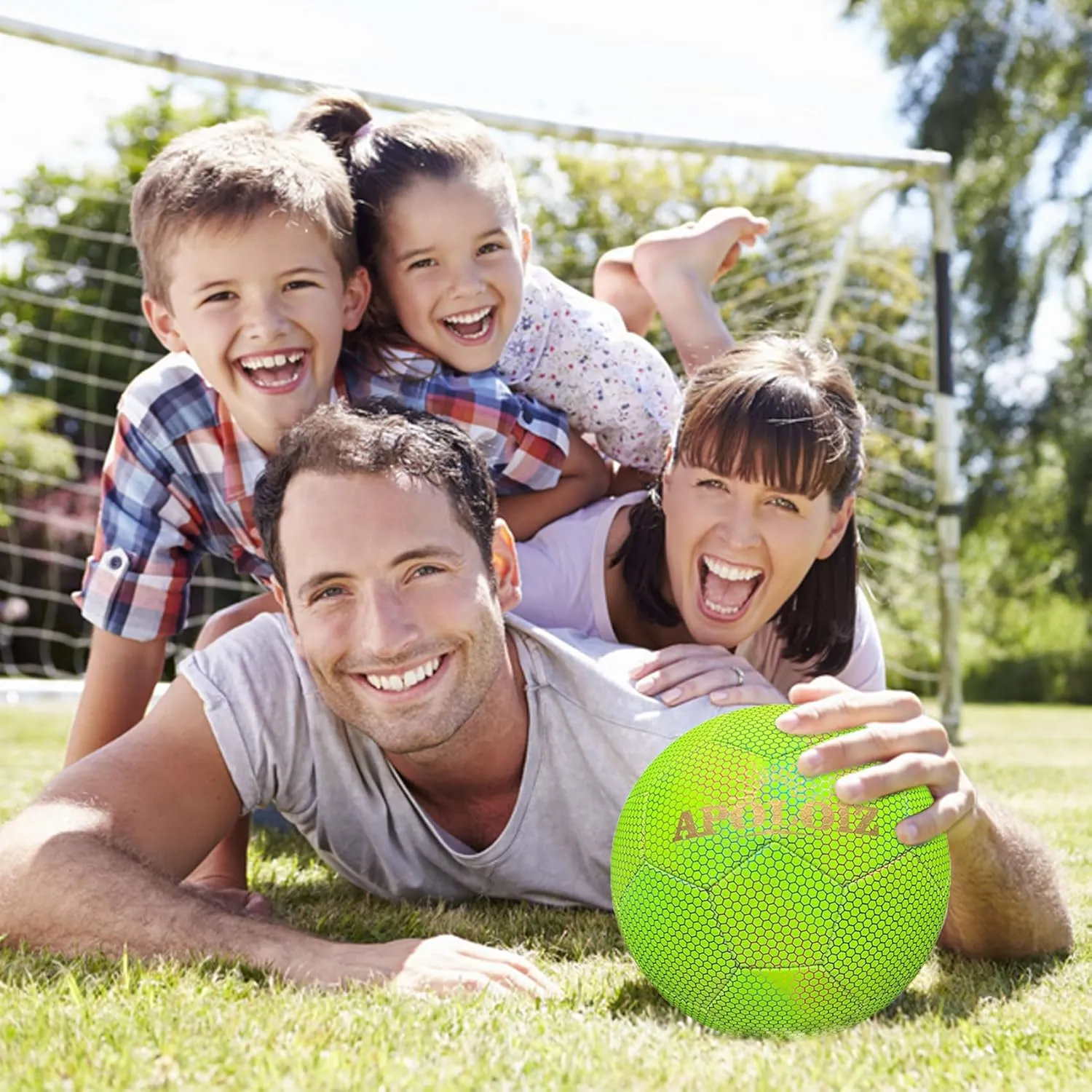 Light Up Soccer Ball,Glow in The Dark Soccer Ball Size 4/5 with Pump,Glowing Luminious Soccer Balls for Day&Night Games and Training Gifts for Men Youth and Adult Night Games