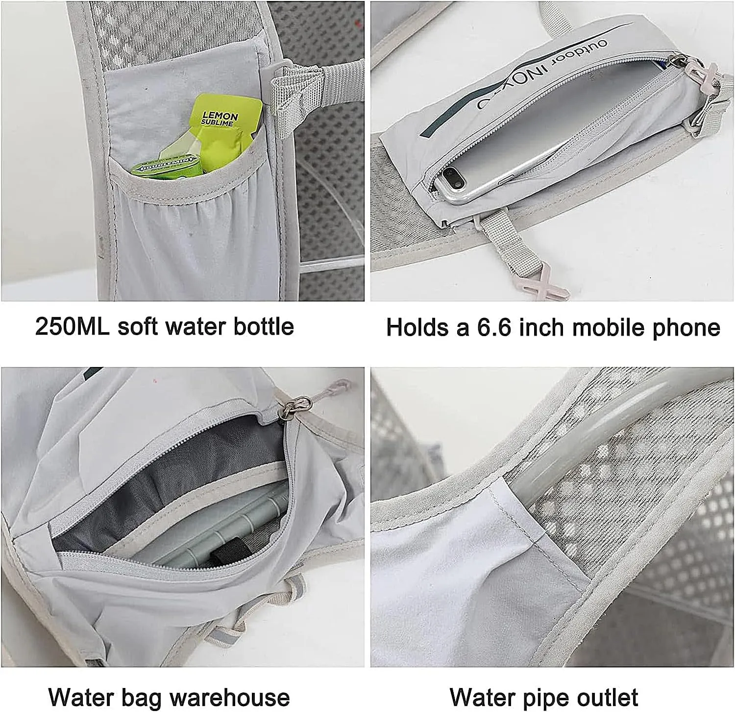 Lightweight Backpack Running Backpack for Men & Women, 6L Breathable Bike Rucksack for Cycling Hiking Outdoor Sports and Travel