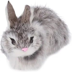 LIZEALUCKY Realistic Plush Rabbits Toy Christmas Decor Lifelike Animal Soft Rabbit Toy Plush Pet Stuffed Bunny Rabbit Cute Stuffed Animals Birthday Gift