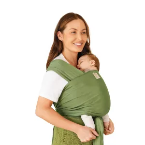LÍLLÉbaby Dragonfly Wrap Ergonomic Baby Wrap Carrier for Infants, Comfortable & Supportive, Soft & Breathable, Adjustable Carrier for Babies 8-30 lbs (Moss)
