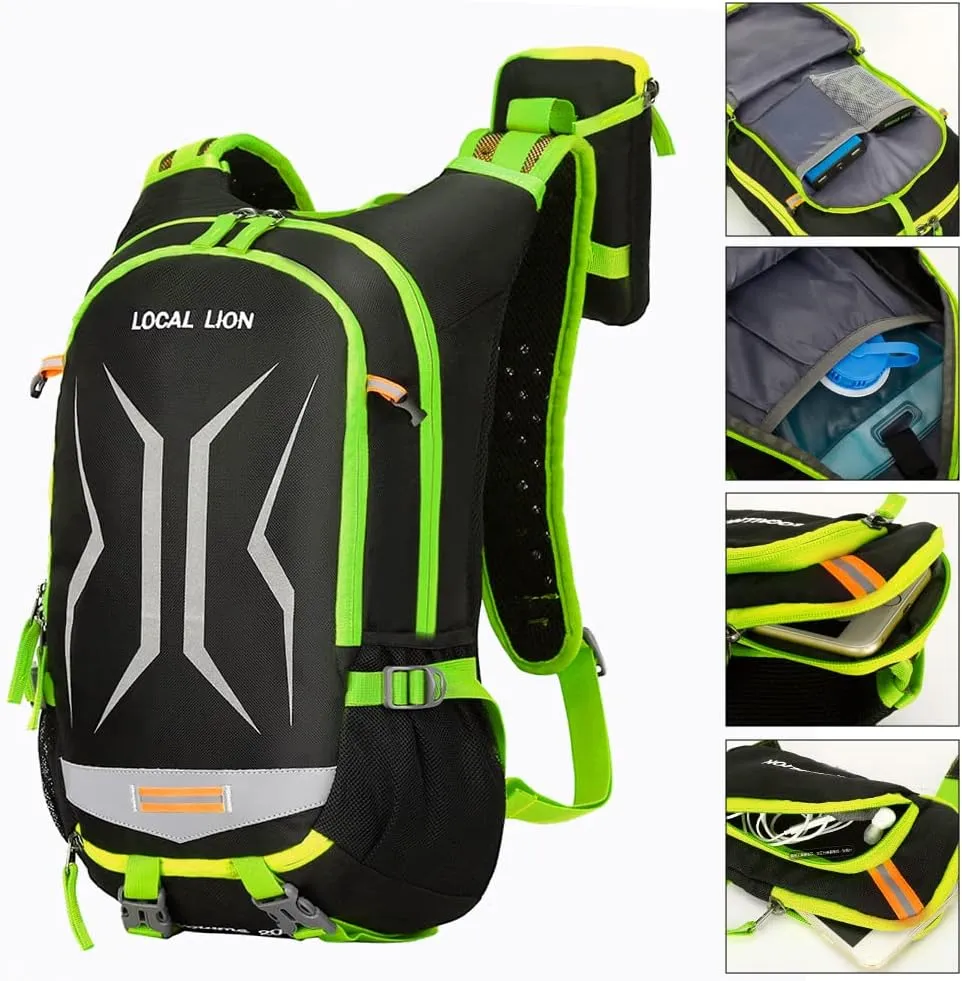 LOCALLION Cycling Backpack Biking Daypack for Outdoor Sports Running Breathable Hydration Pack Men Women 18L