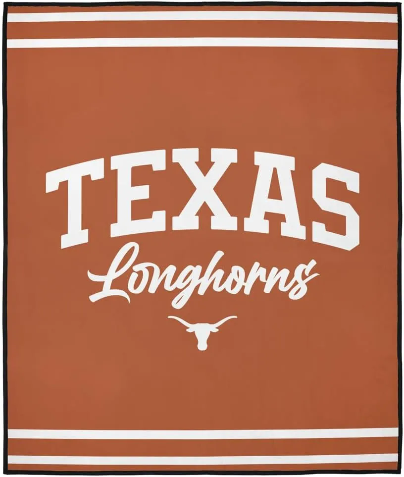 LOGOVISION University of Texas Picnic Outdoor Blanket, 50"x60" Longhorn Stripes, Foldable Blanket for Picnic, Beach, Camping, Park, Tailgate