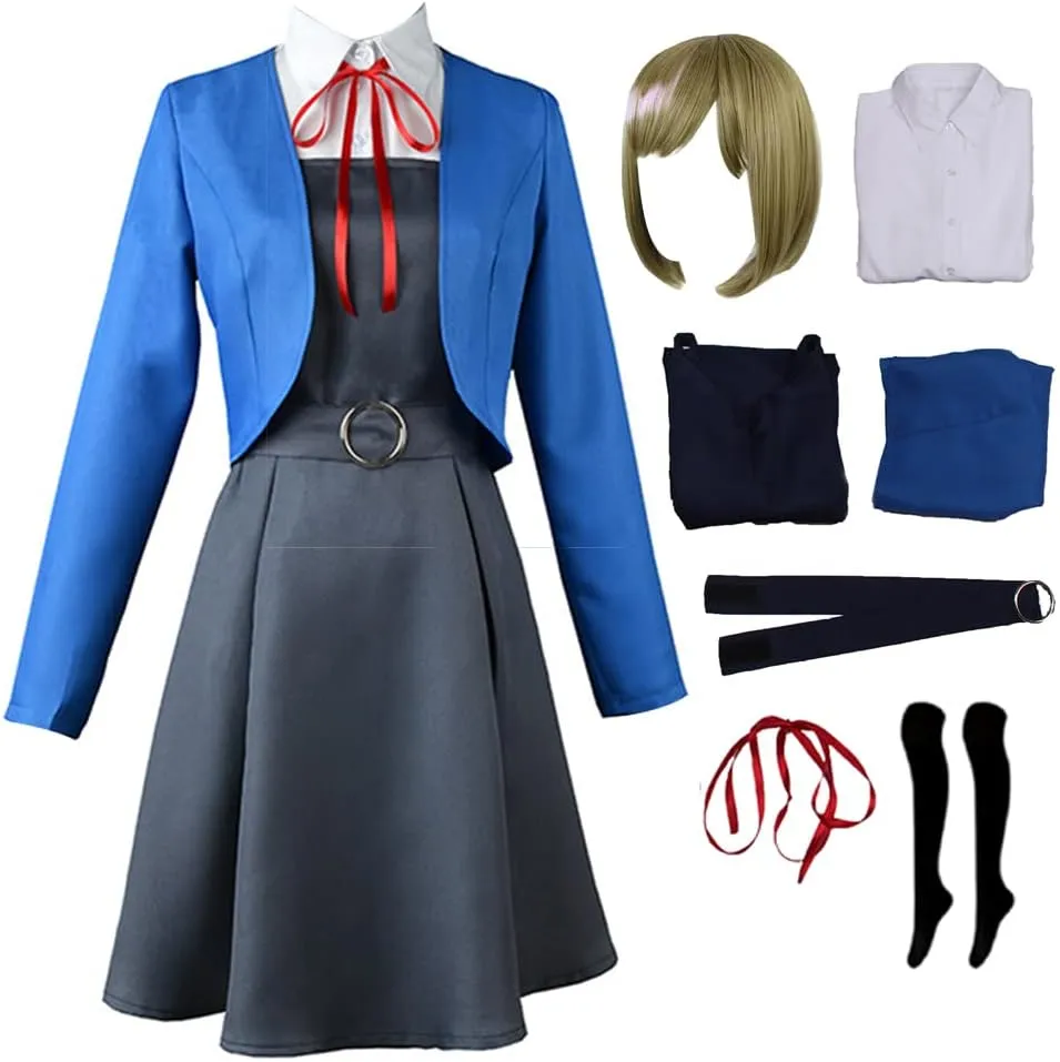 LoveLive Shibuya Kanon Cosplay Costume Tang Keke Campus Uniform Dress Outfit Full Suit for girls