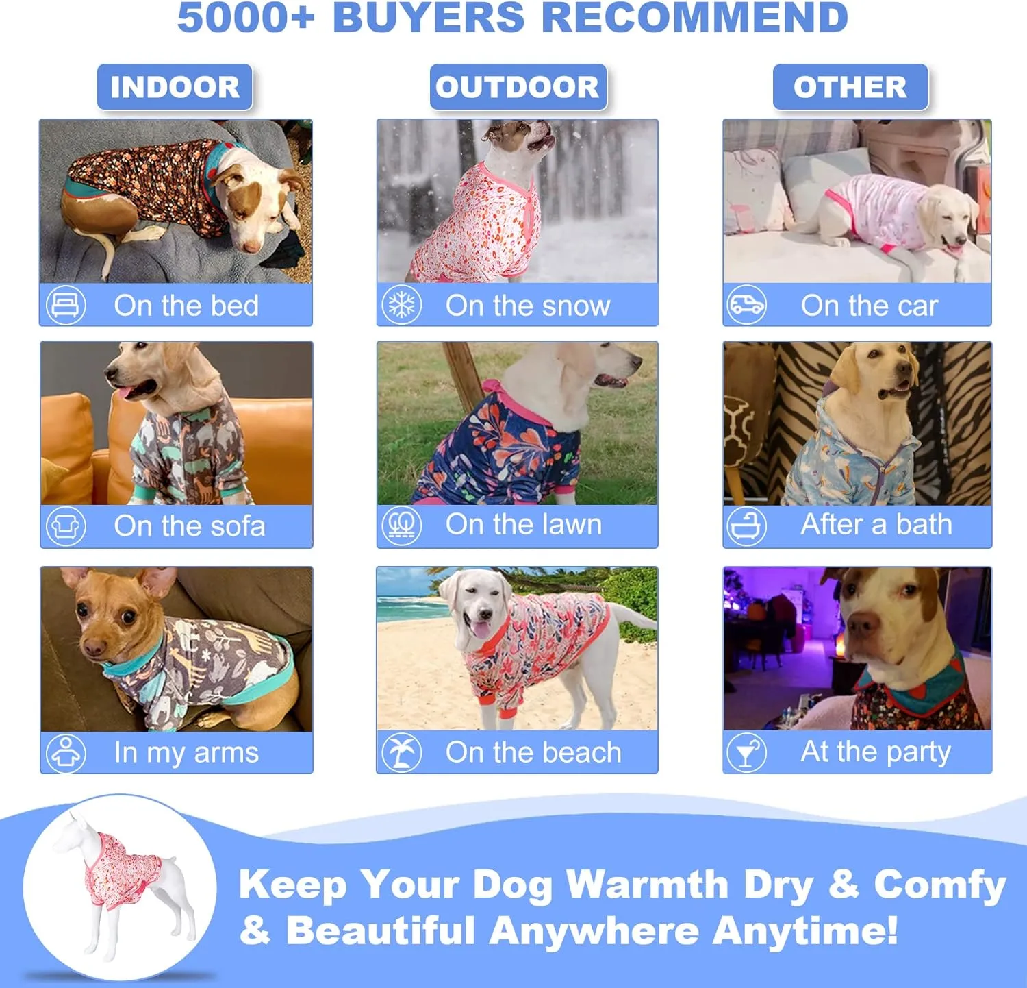 LovinPet Large Dogs Hoodies Girl, Premium Fit Flannel Warm Dog Pajamas, Update Skin-Friendly Fabric Mindful Small Dots Light Pink Prints Dog Clothing for Autumn Winter Using, 2XL