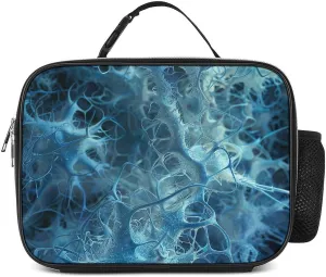 Lunch Bag for Women Men Lunch Box Reusable Blue Neuron Picture Lunch Tote Bag Insulated Cooler Bag