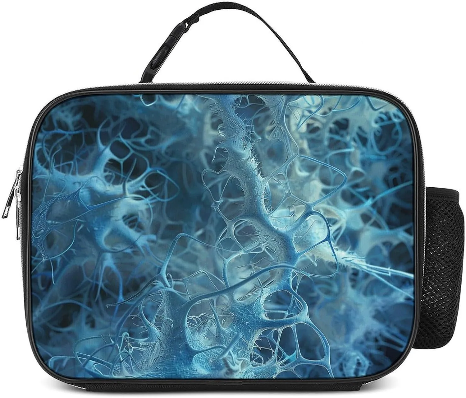 Lunch Bag for Women Men Lunch Box Reusable Blue Neuron Picture Lunch Tote Bag Insulated Cooler Bag