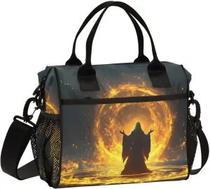 Lunch Bag Witch Myth Fantasy Lunch Box for Women Men Reusable Lunch Tote Shoulder Bag Leakproof Thermal Insulated Lunch Containers for Work Picnic Travel