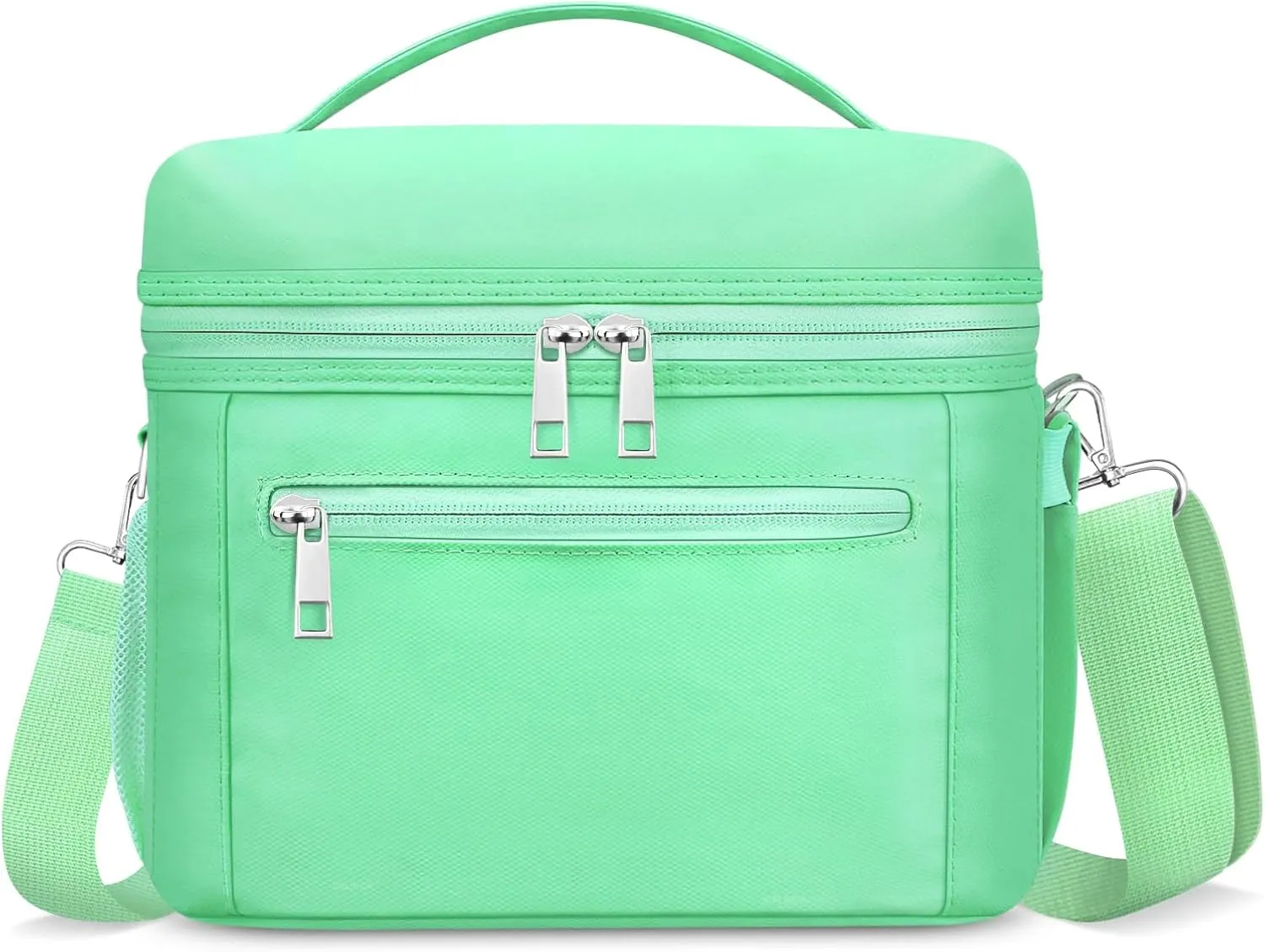 Lunch Bag Women, Lightweight Insulated Lunch Bag, Leakproof Cooler Bag with Adjustable Shoulder Strap, Reusable Waterproof Lunch Box for Work, Office, Picnic, Travel(Mint Green)