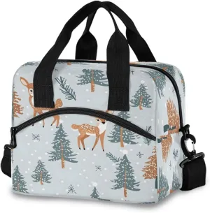Many Deer Lunch Box for Men Women Adults Insulated Lunch Bag Cooler Bag with Adjustable Shoulder Strap for Work Picnic Travel