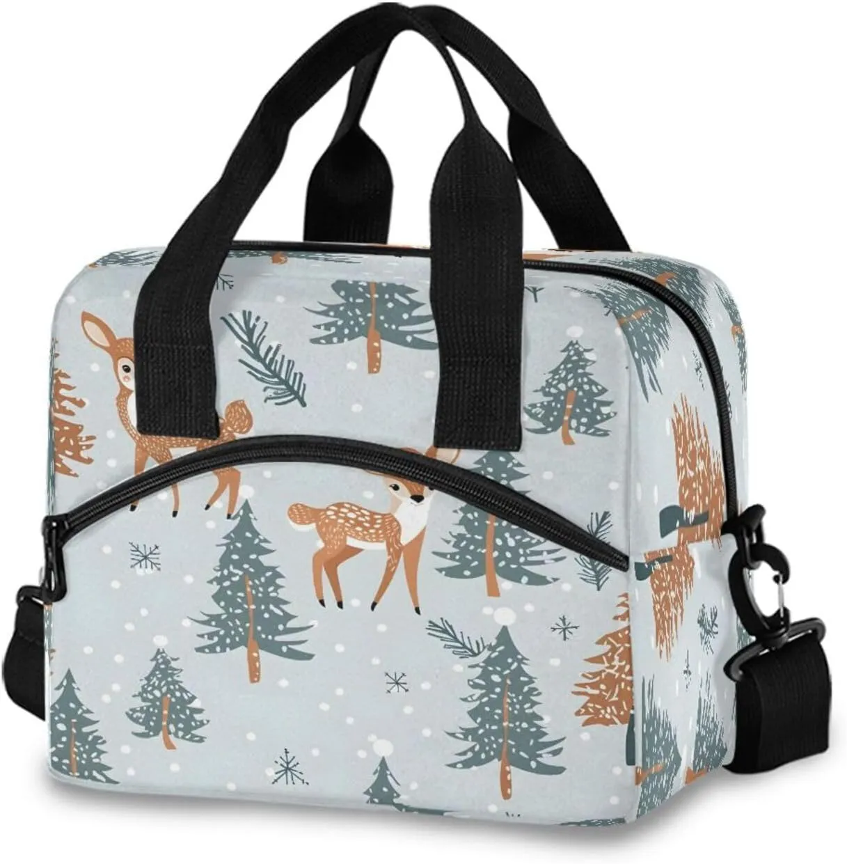 Many Deer Lunch Box for Men Women Adults Insulated Lunch Bag Cooler Bag with Adjustable Shoulder Strap for Work Picnic Travel