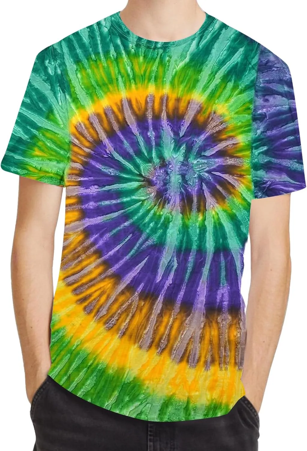 Mardi Gras Shirt for Men Tie Dye Fat Tuesday Carnival Tee Top New Orleans NOLA Fleur De Lis Parade T-Shirt
