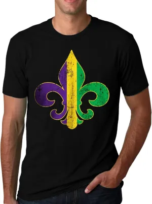 Mardi Gras Shirt for Men Tie Dye Fat Tuesday Carnival Tee Top New Orleans NOLA Fleur De Lis Parade T-Shirt